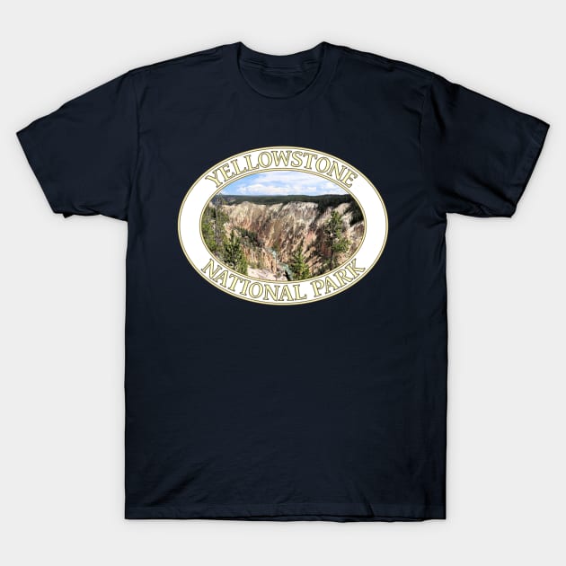 Grand Canyon of the Yellowstone at Yellowstone National Park in Wyoming T-Shirt by GentleSeas